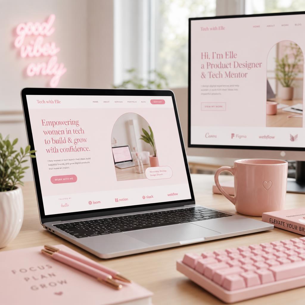 Diseñadora de páginas web trabajando en un proyecto para un cliente en Chile