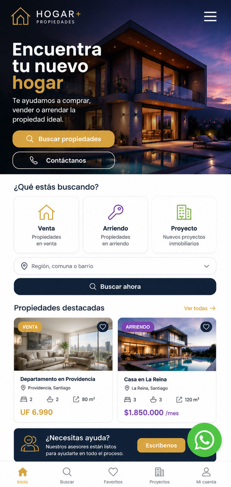 Sitio web responsivo de inmobiliaria